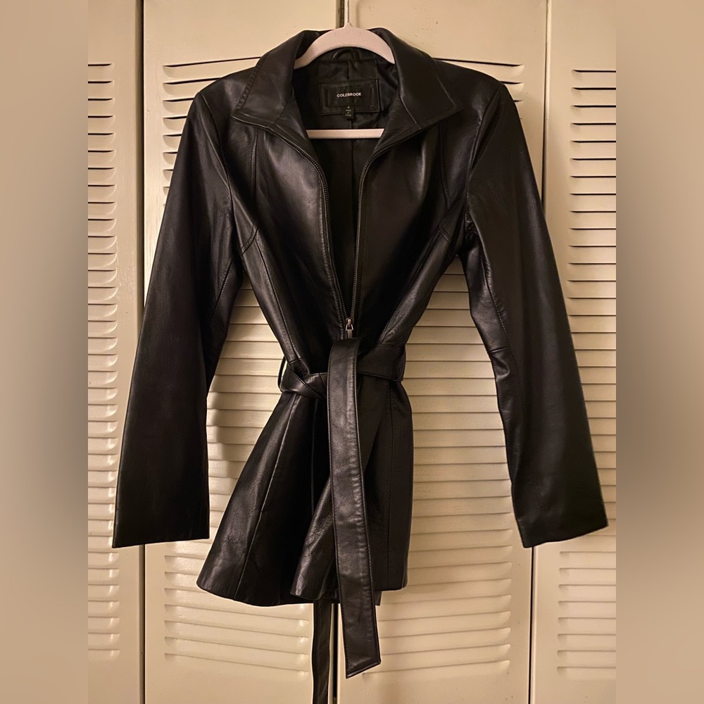 Colebrook Essentials Leather Zip Jacket W/ Tie - image 3